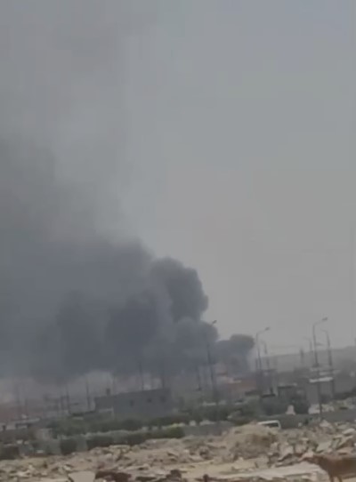 جانب من الحريق