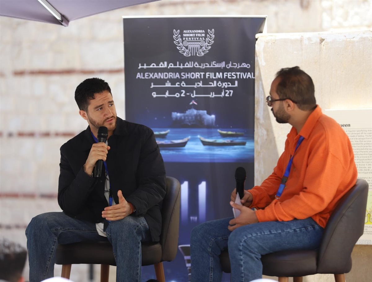 لقطات لـ احمد مالك من مهرجان الإسكندرية للفيلم القصير