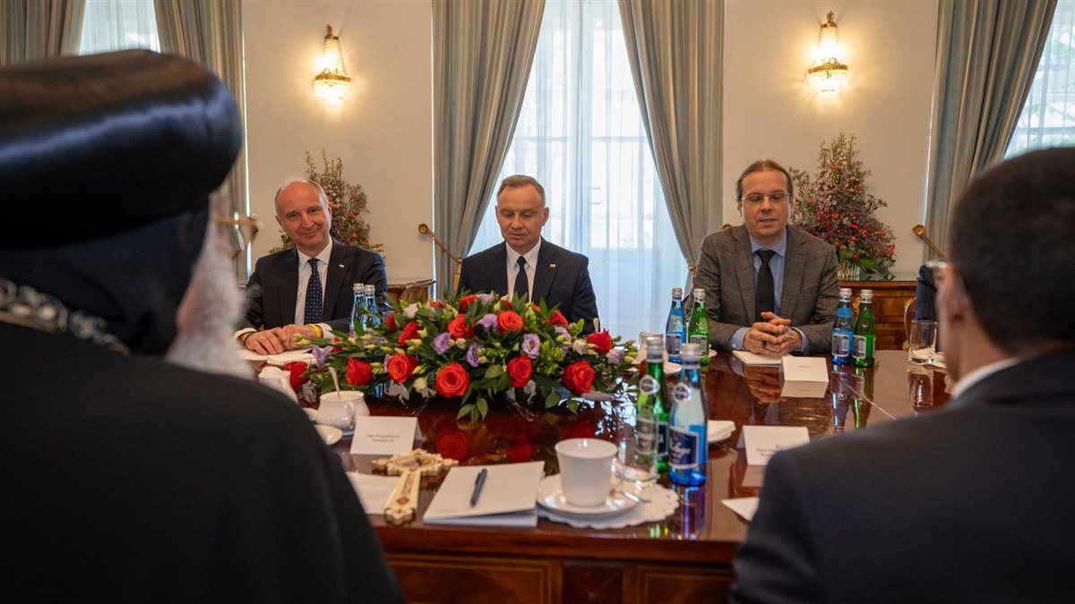 الرئيس البولندي يستقبل البابا تواضروس الثاني 