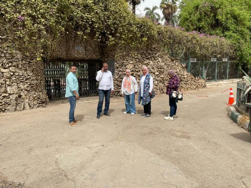  الآثار تتفقد المواقع الأثرية بحديقة حيوان الجيزة  