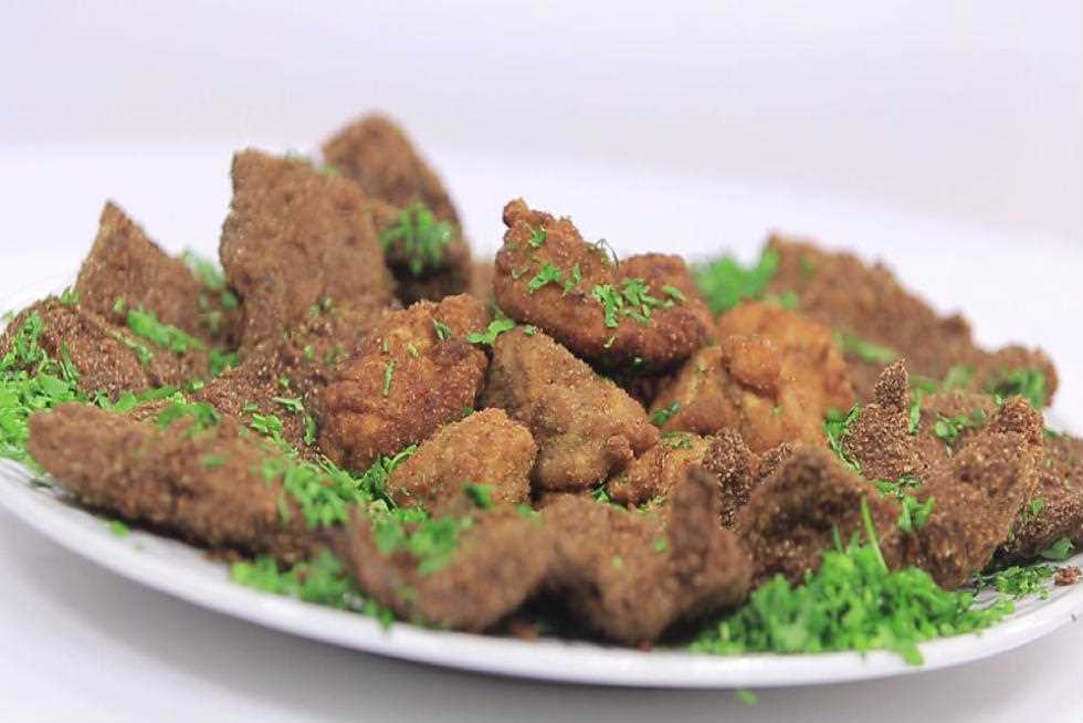 طريقة عمل الكبدة البانيه بالبقسماط