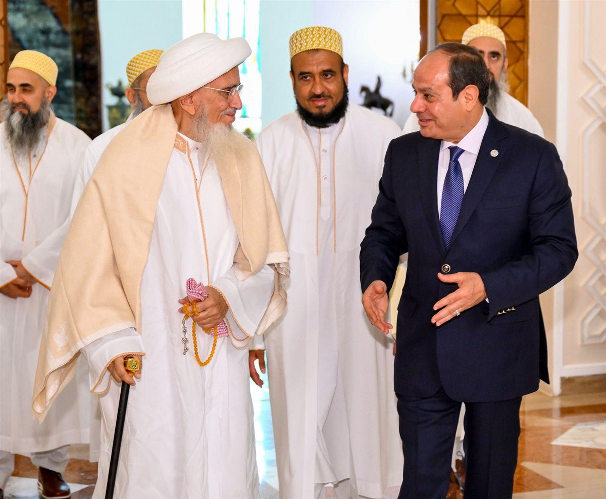 الرئيس عبدالفتاح السيسي وسلطان طائفة البهرة بالهند