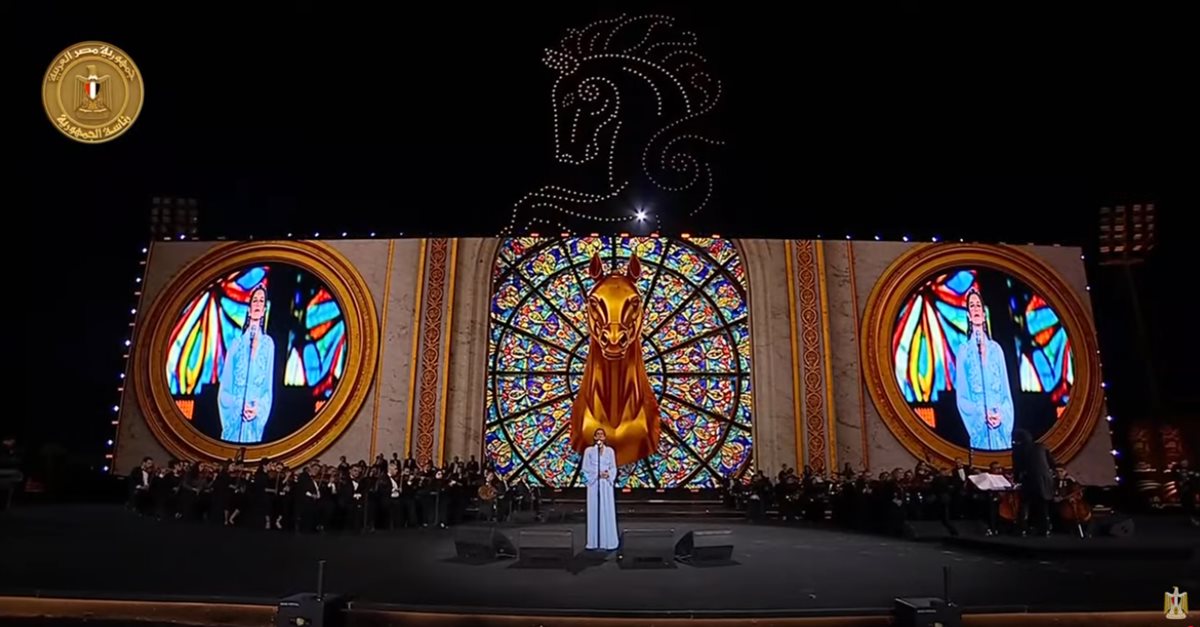 يسرا ويوسف الشريف يقدمان حفل افتتاحية بطولة العالم للفروسية بحضور الرئيس عبدالفتاح السيسي