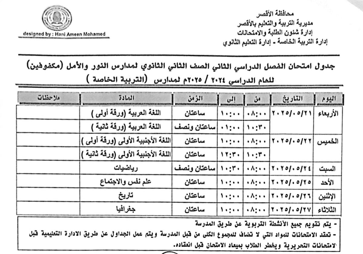 المرحلة الثانوية