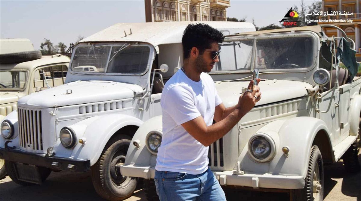 لقطات من زيارة مينا مسعود لمدينة الإنتاج الإعلامي