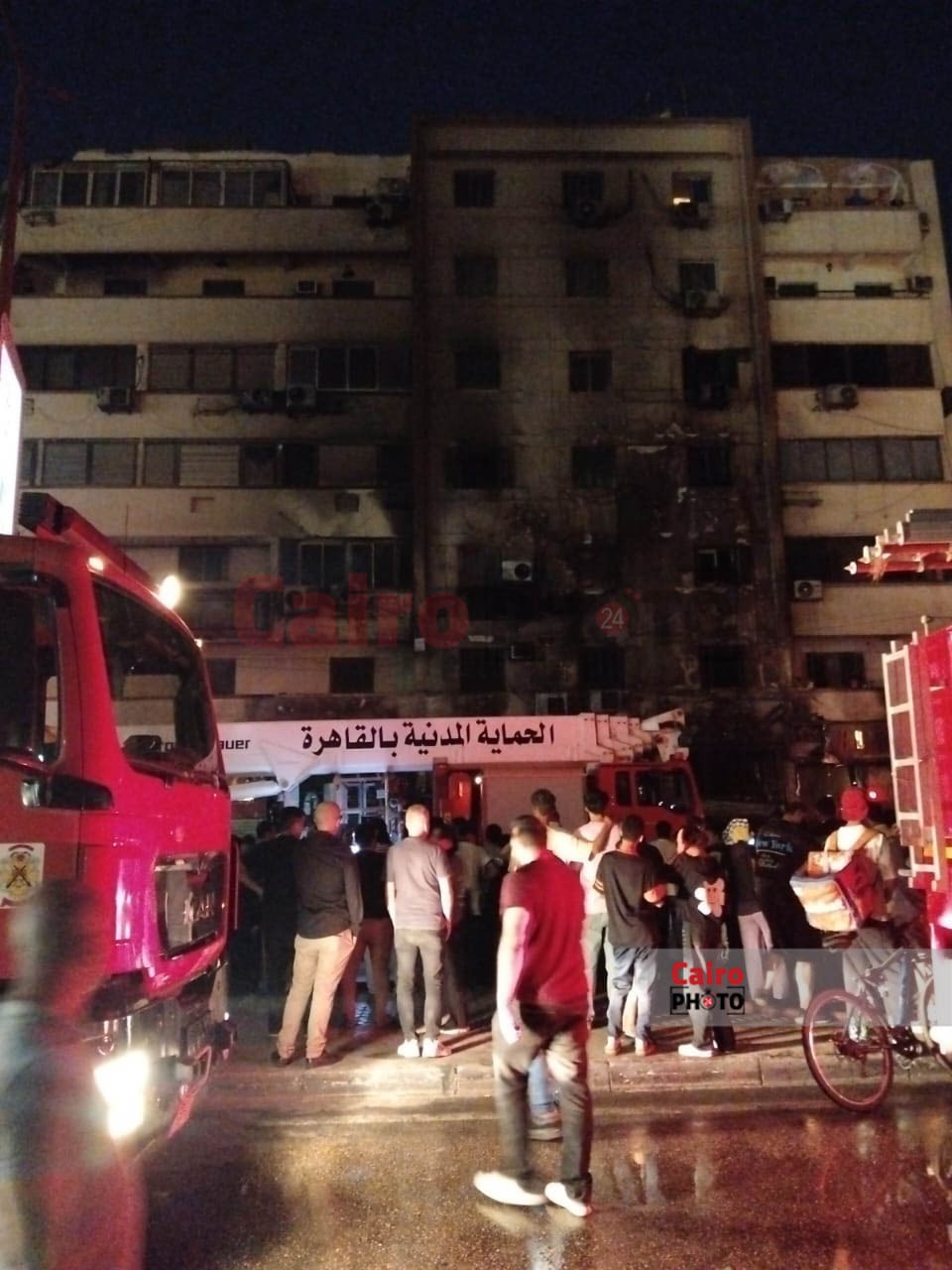 عقار حريق مصر الجديدة