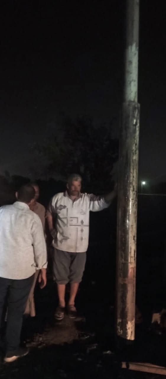 سقوط أسلاك كهربائية وأعمدة إنارة في المنوفية