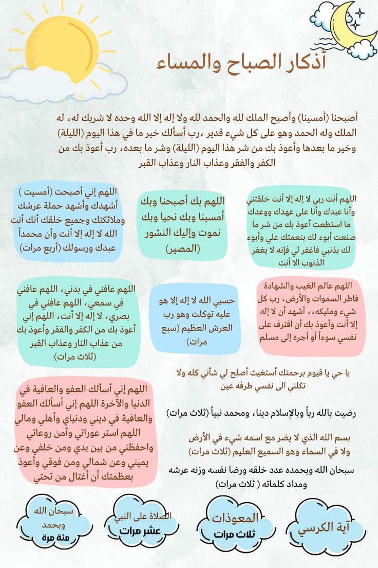 أذكار الصباح والمساء 2025