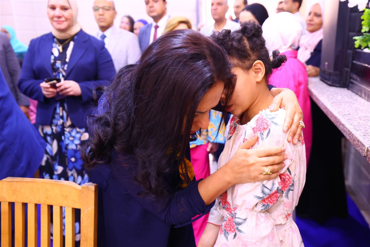 وزيرة التضامن خلال زيارتها