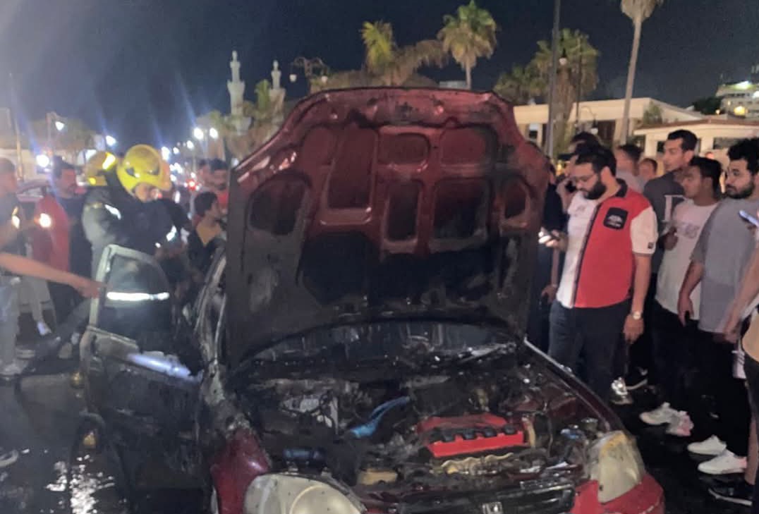 السيارة المحترقة ببورسعيد 