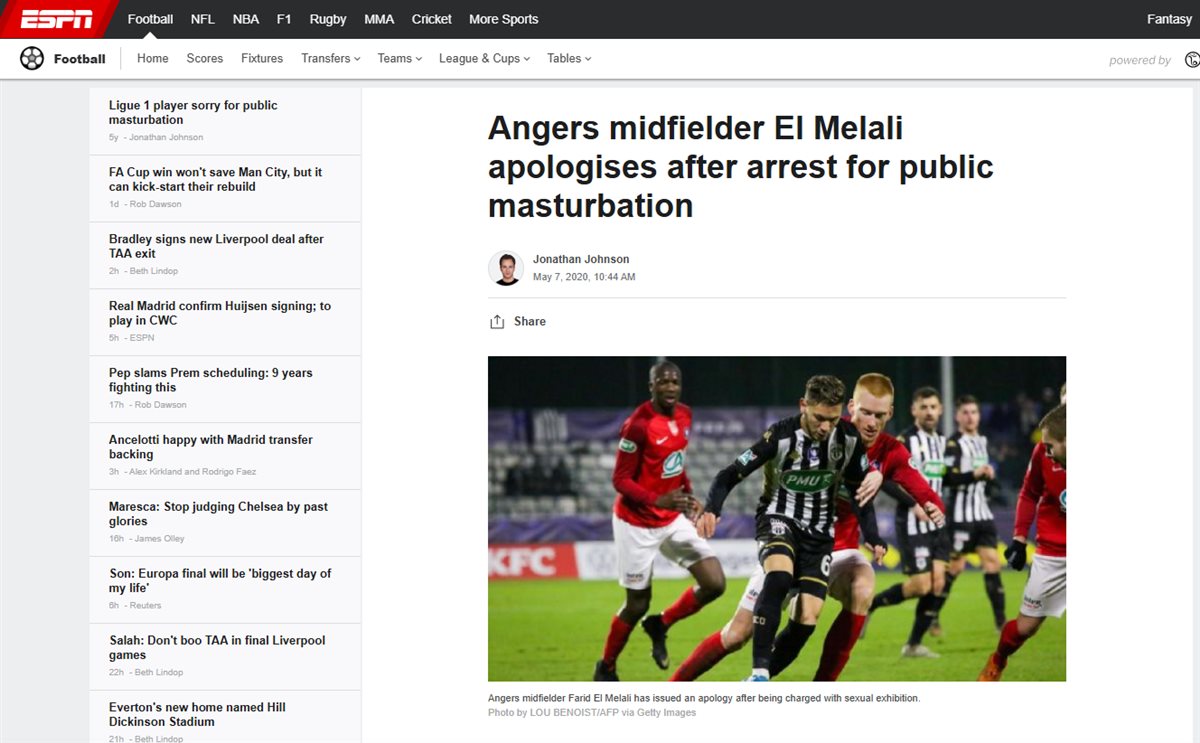 صحيفة ESPN تبرز أزمة فريد الملالي بعد اتهامه بالتحرش الجنسي