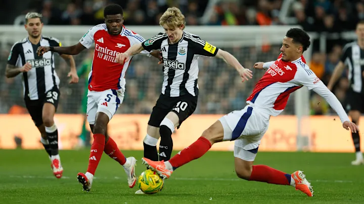 لقطة أرشيفية من مباراة أرسنال ضد نيوكاسل يونايتد