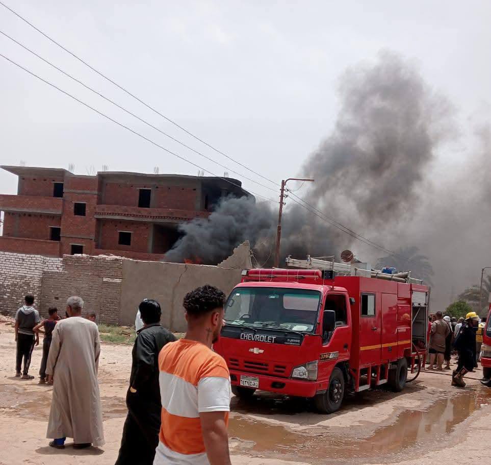 حريق طُرمبة بنزين في المنيا