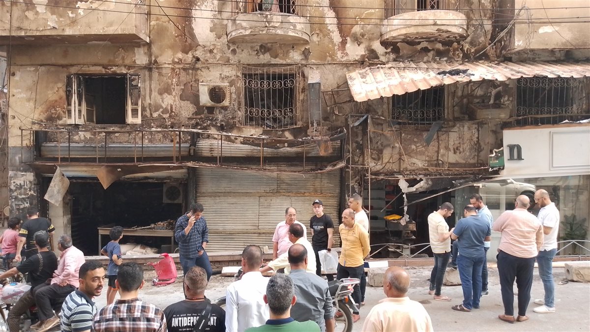 جانب من الحريق