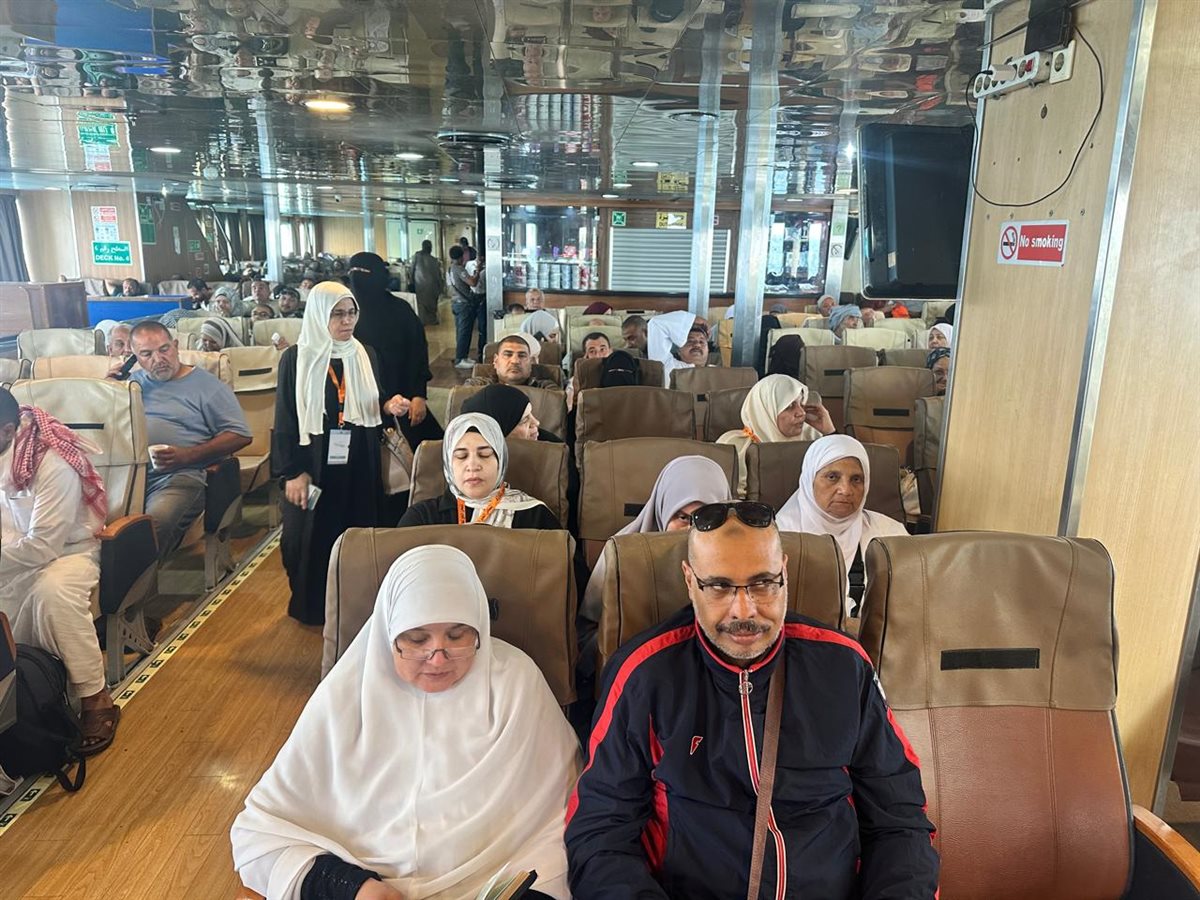 مغادرة الفوج الثاني من حجاج بيت الله الحرام من ميناء نويبع 