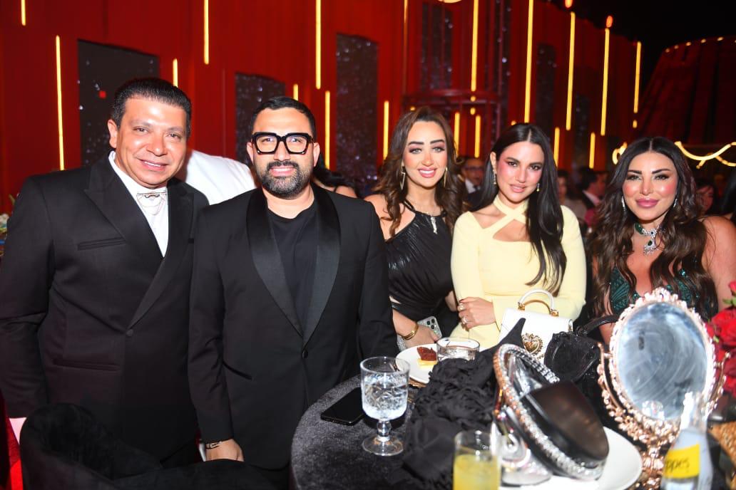 هاني سعد ودرة في حفل ابنة باسل سماقية