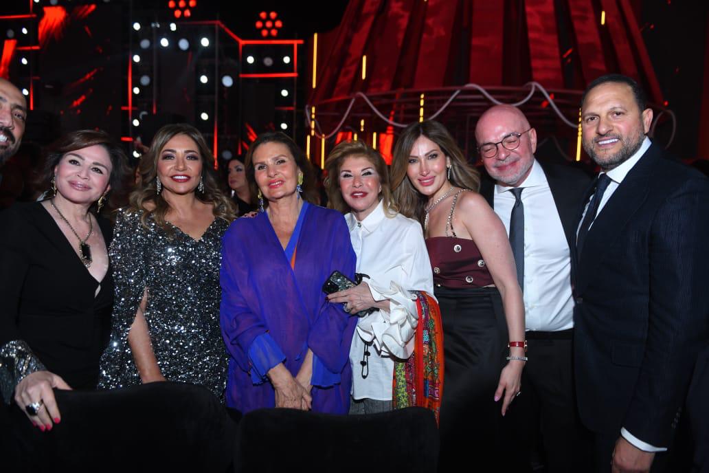 عماد زيادة ويسرا وليلى علوى في حفل خطوبة باسل سماقية