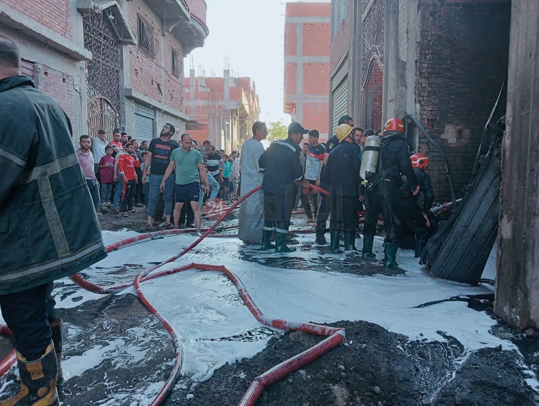 حريق في منزل مكون من 5 طوابق بطنطا