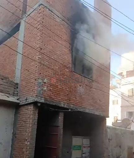 حريق داخل مخزن أسفل منزل بالغربية