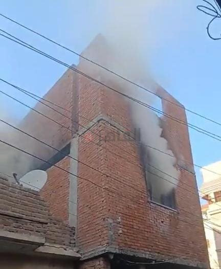 حريق داخل مخزن أسفل منزل بالغربية