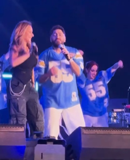 نيللي كريم مفاجأة حفل تامر حسني في القاهرة الجديدة