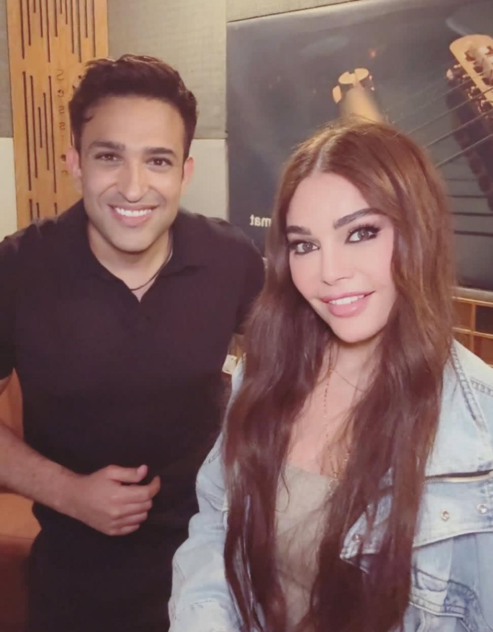 هيفاء وهبي والشاعر الغنائي تامر حسين