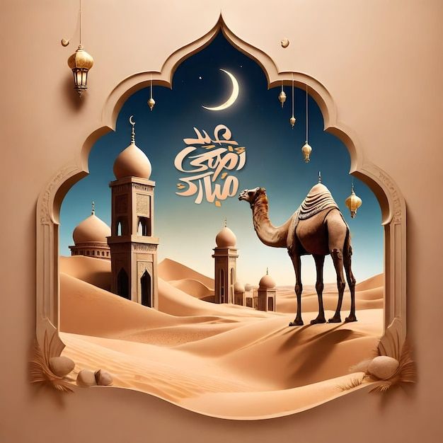 بطاقة تهنئة بالعيد بالاسم