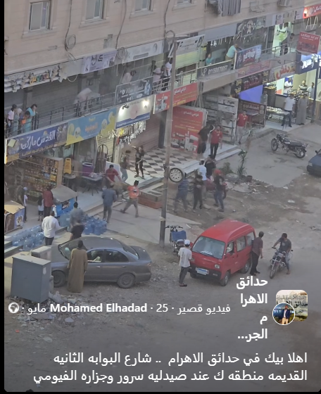 جانب من مشاجرة حدائق الأهرام