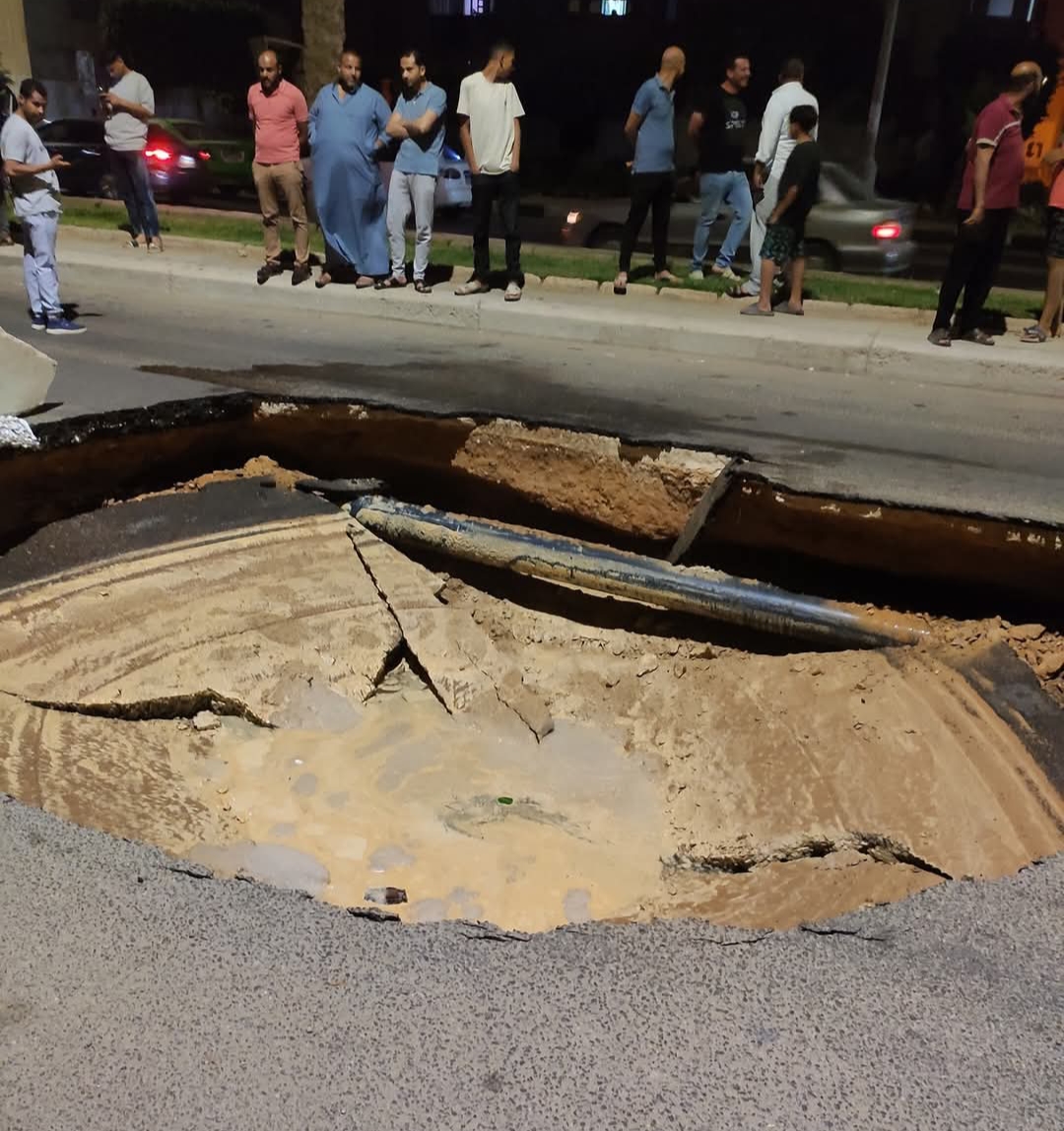 هبوط أرضي بمدينة السادات بالمنوفية