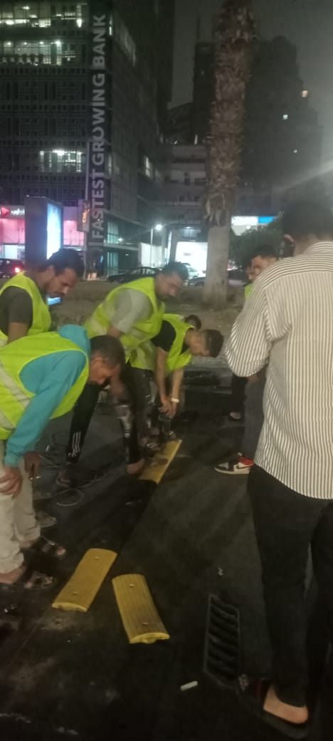 مطبّات تهدئة بعدد من النقاط بشارع جامعة الدول العربية