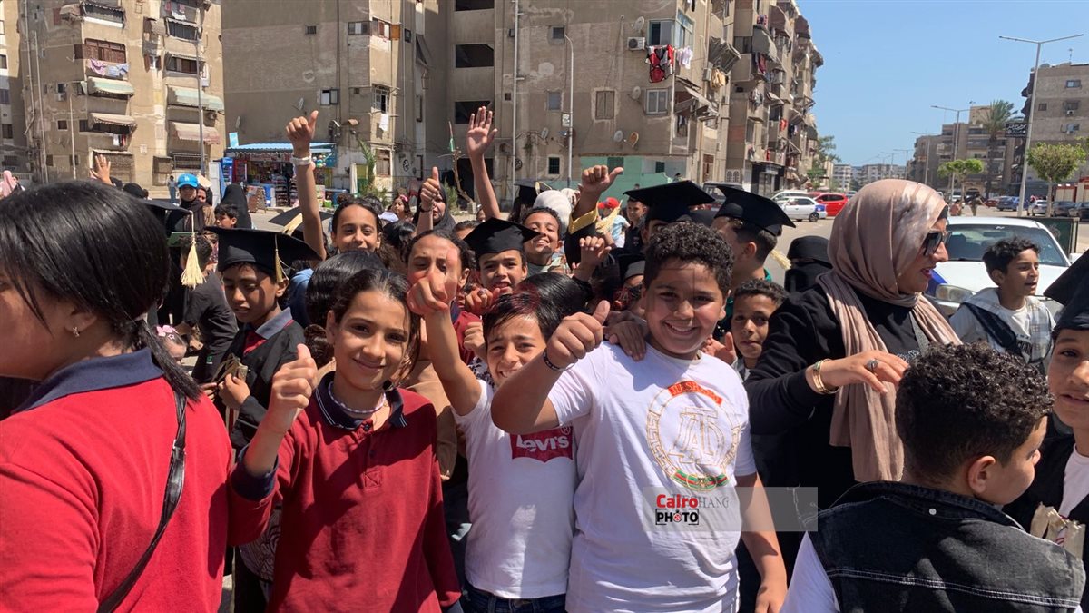 فرحة الطلاب بانتهاء الامتحانات ببورسعيد 