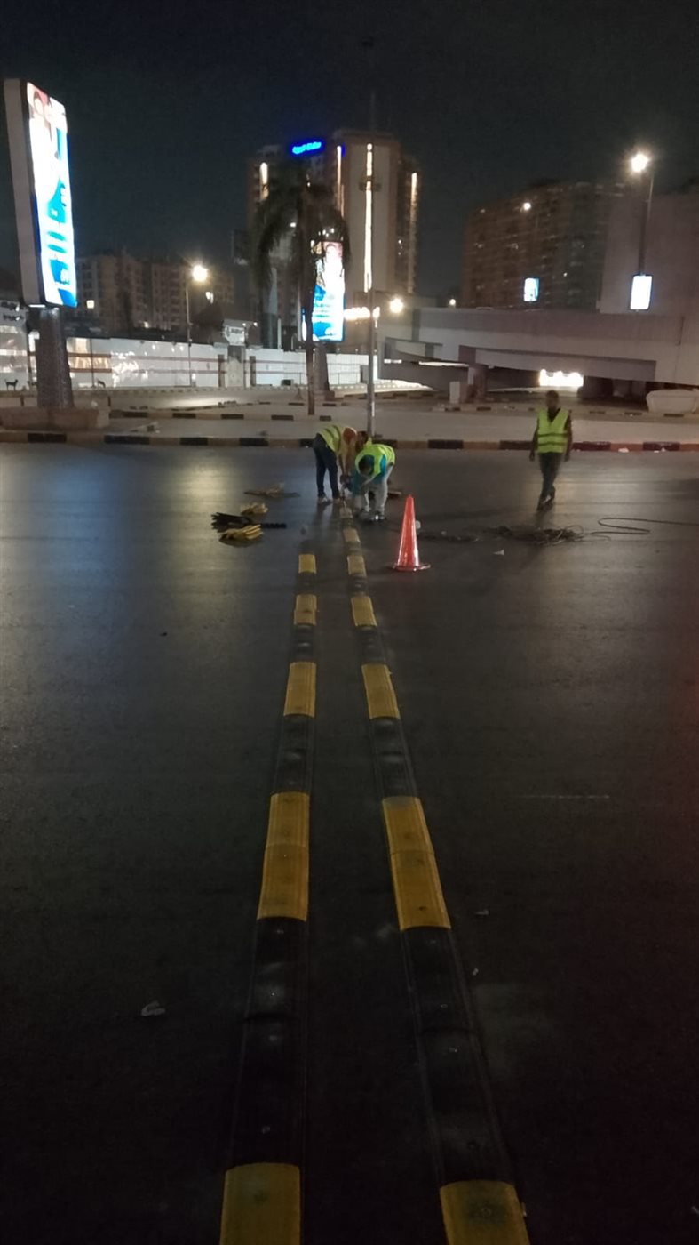 مطبّات تهدئة بعدد من النقاط بشارع جامعة الدول العربية