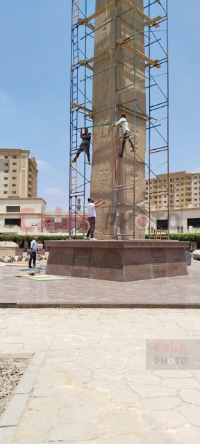 ترميم وصيانة مسلة المطرية