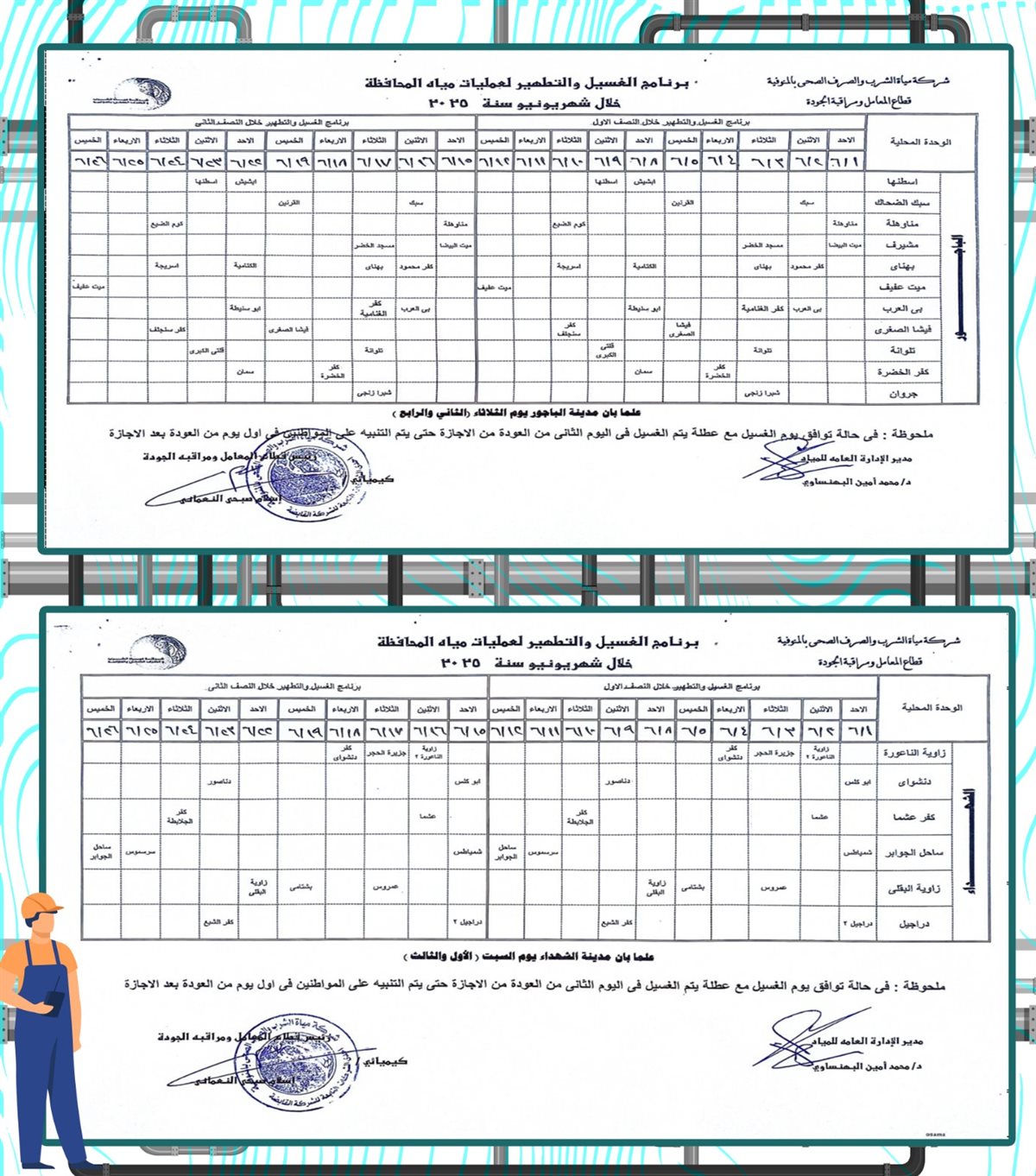 مواعيد انقطاع المياه عن المنوفية في يونيو