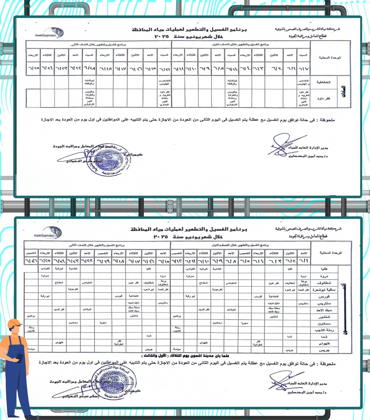 مواعيد انقطاع المياه عن المنوفية في يونيو
