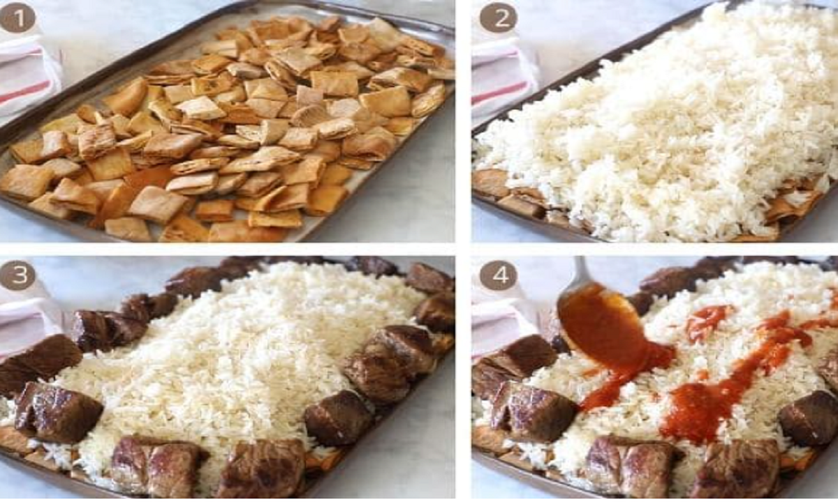 طريقة عمل الفتة بالخبز