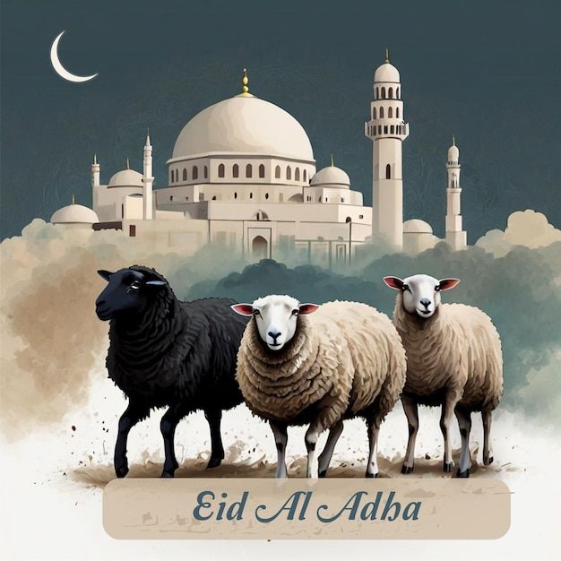 بطاقة تهنئة جاهزة لعيد الأضحى 2025