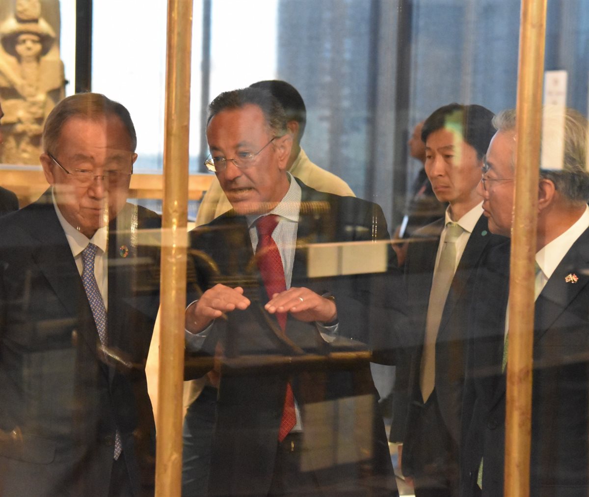 الأمين العام الأسبق لمنظمة الأمم المتحدة في قاعة الملكة حتب حرس