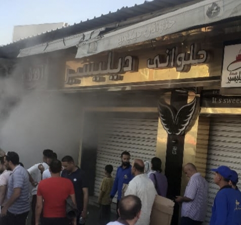 السيطرة على حريق بمحل امام محطة سكة حديد دمنهور