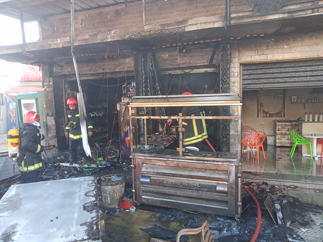 السيطرة على حريق بمحل امام محطة سكة حديد دمنهور