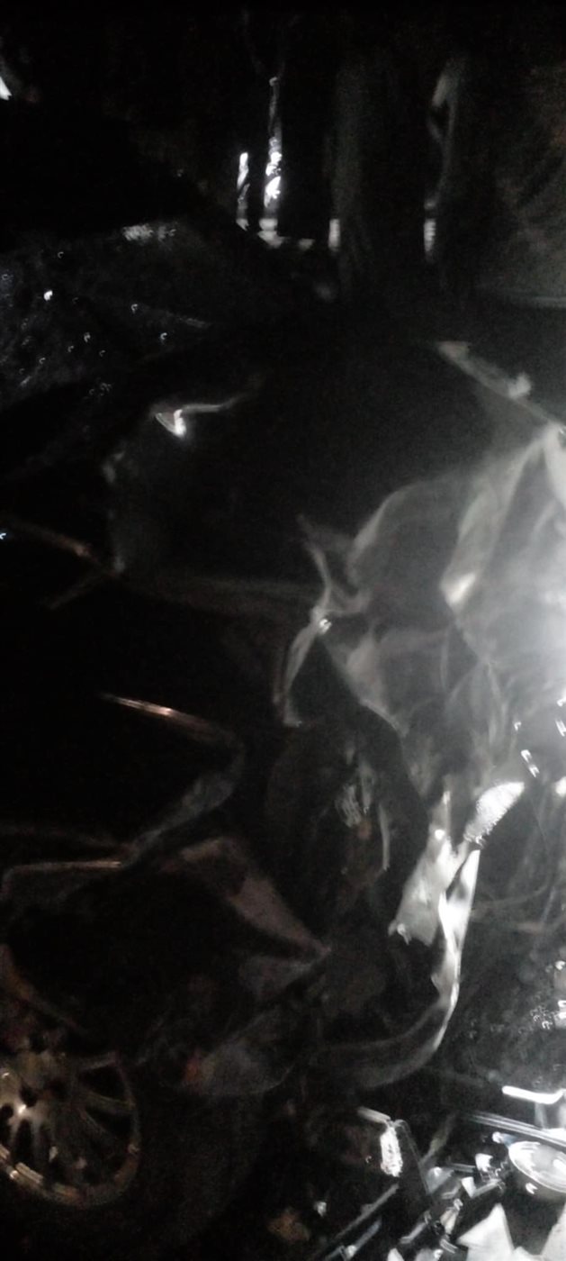 حادث تصادم سيارتين على صحراوي قنا