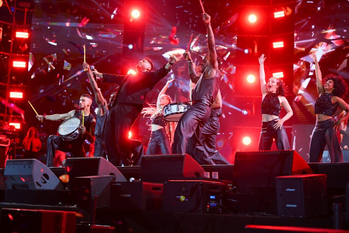 لقطات من حفل تامر حسني