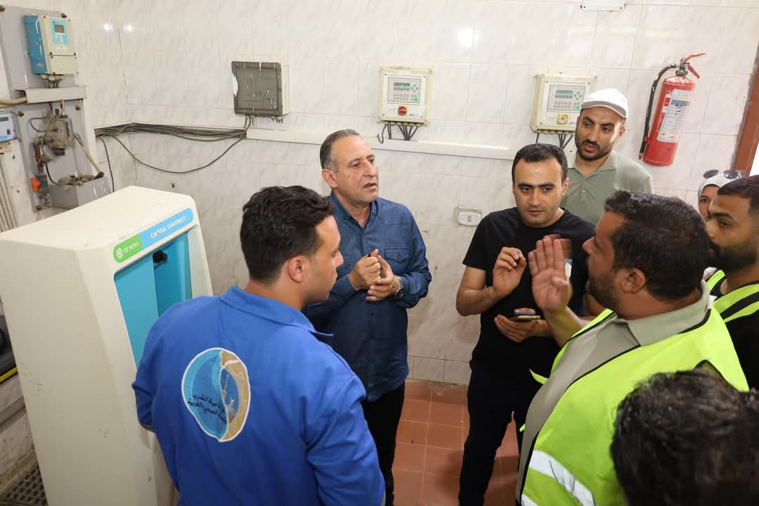 رئيس مياه الغربية يتابع محطة مياه كفر الزيات