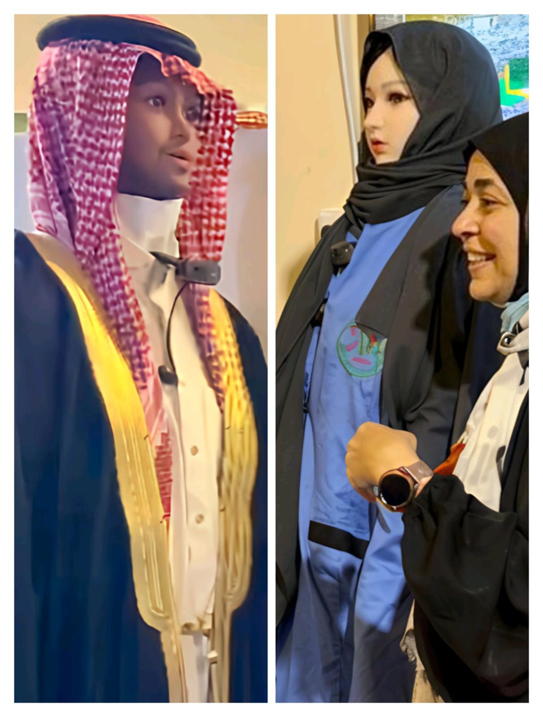 ربوتان يتحدثان للحجاج ويقومان بالإرشاد والتوعية