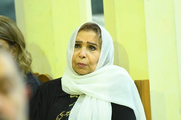 مديحة حمدي في عزاء سميحة أيوب