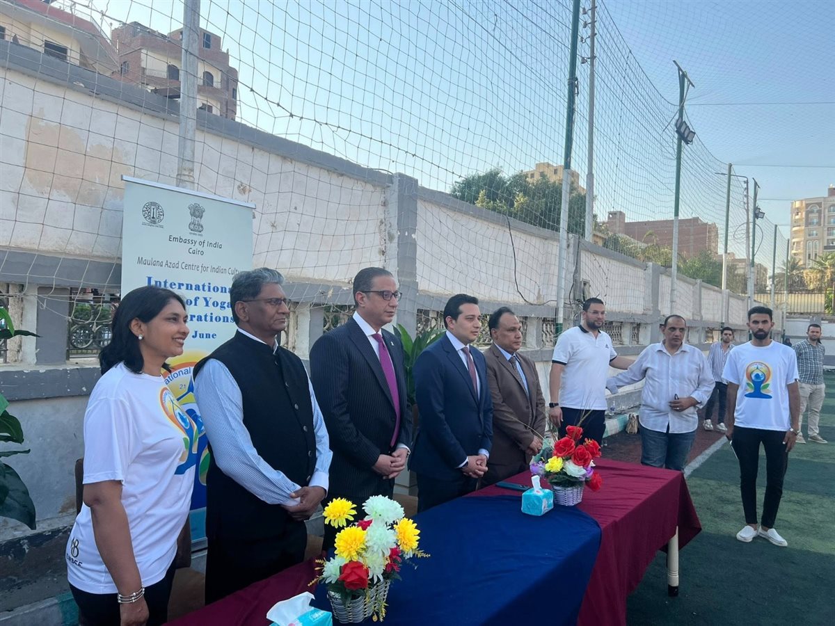 بحضور محافظ الفيوم سفير الهند يحتفل باليوم العالمى لليوجا