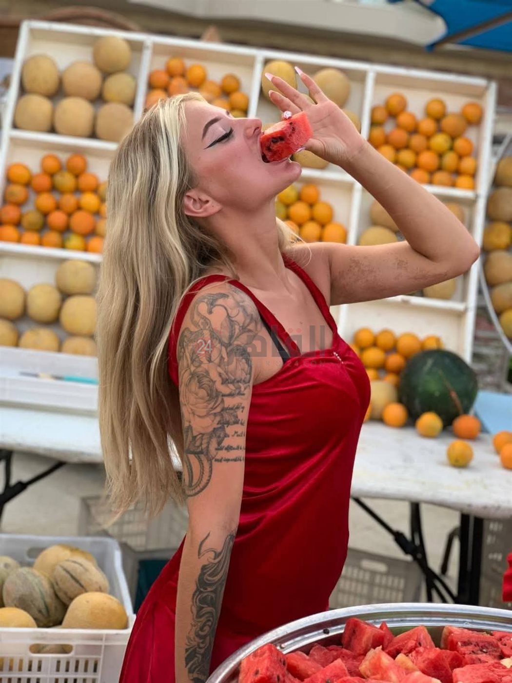 مهرجان البطيخ على شواطئ فنادق الغردقة 