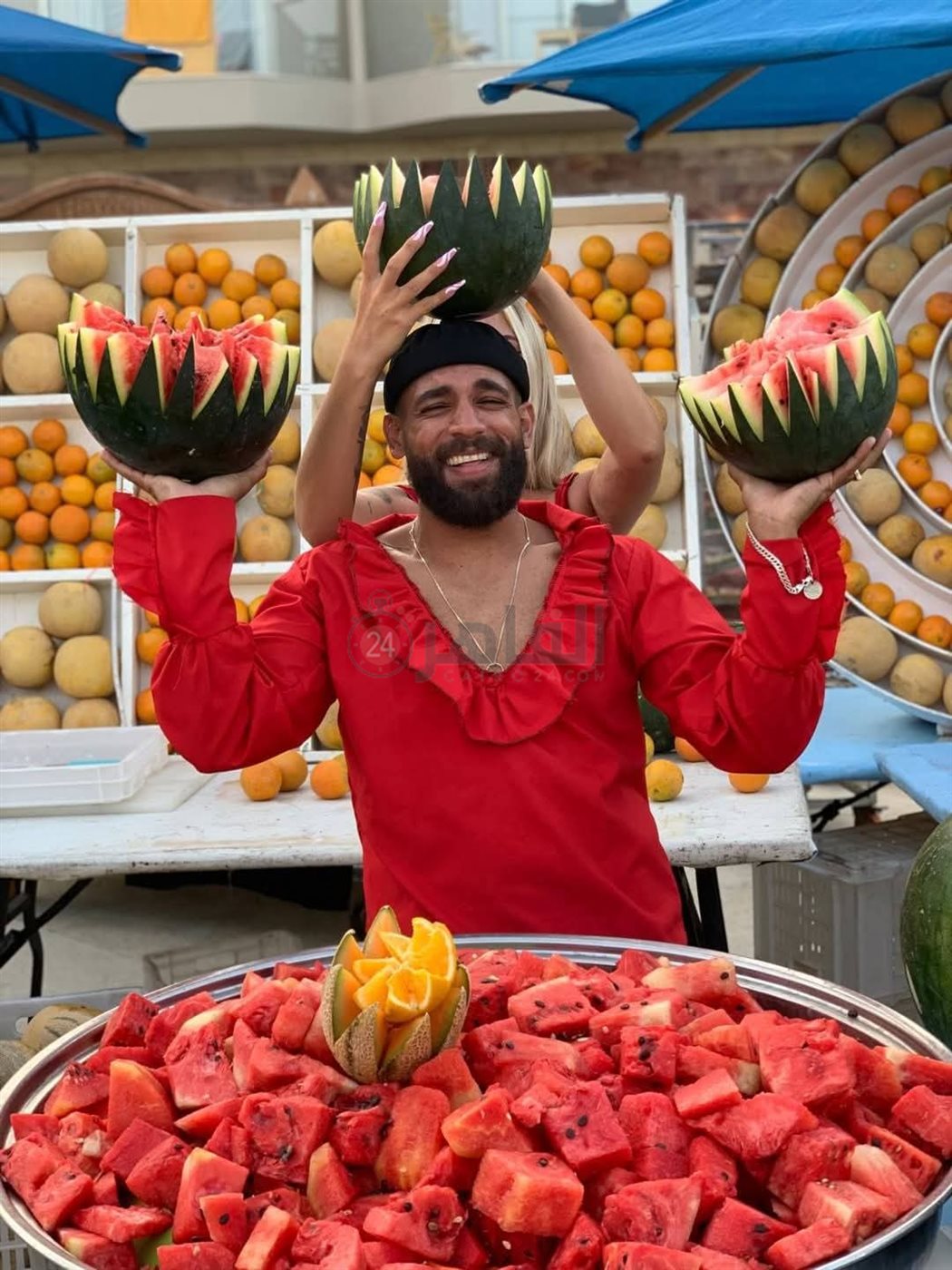 مهرجان البطيخ على شواطئ فنادق الغردقة 