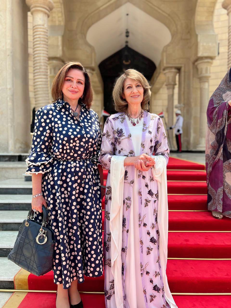 لقطات من لقاء إلهام شاهين بحرم رئيس دولة العراق