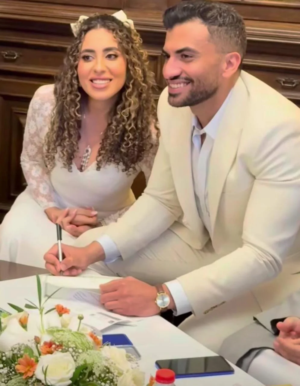 عقد قران منة عدلي القيعي ويوسف حشيش